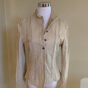 TAHARI LEATHER JACKET / M